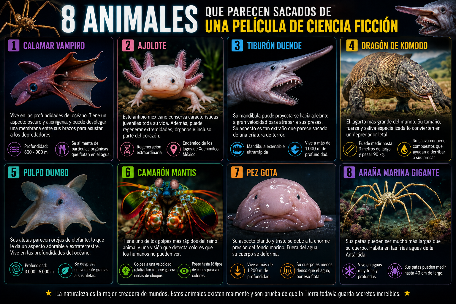 8 animales que parecen sacados de una película de ciencia ficción