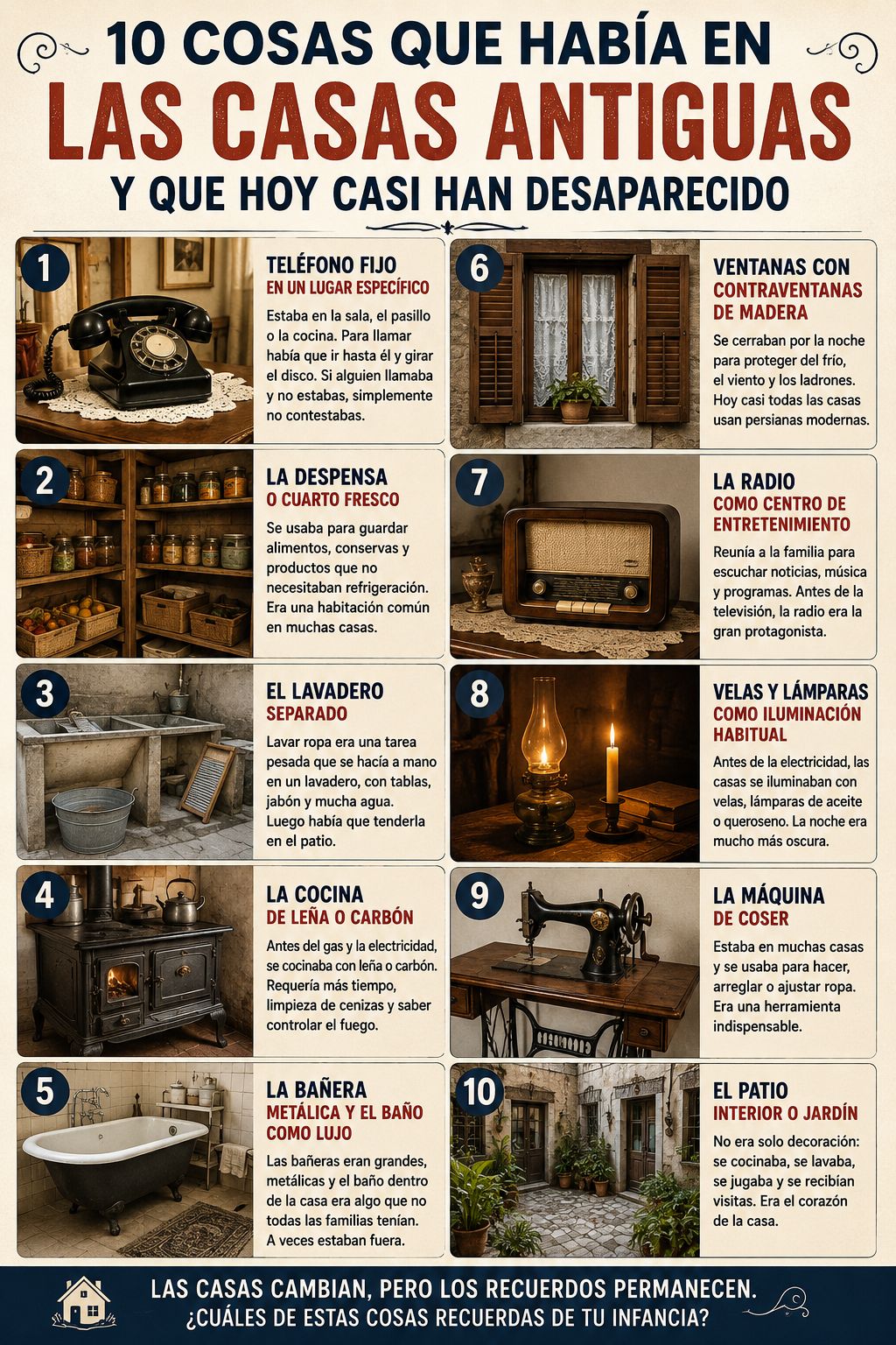 10 cosas que había en las casas antiguas y que hoy casi han desaparecido