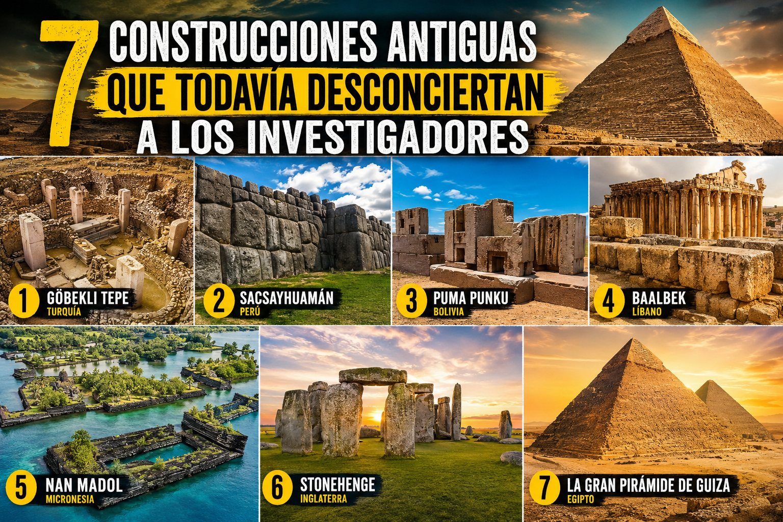 7 construcciones antiguas que todavía desconciertan a los investigadores: los enigmas que desafían lo que creemos saber del pasado
